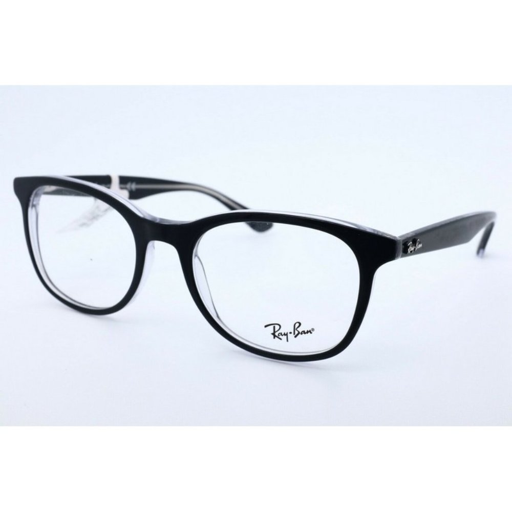Ray-Ban RB 5356 2034 Square Black Eyeglasses Demo Lenses 52mm